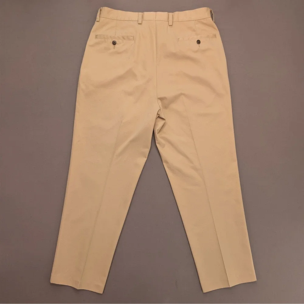 Orvis Signature Khaki Pants 35x30 Flat Front Cotton Classic Fit